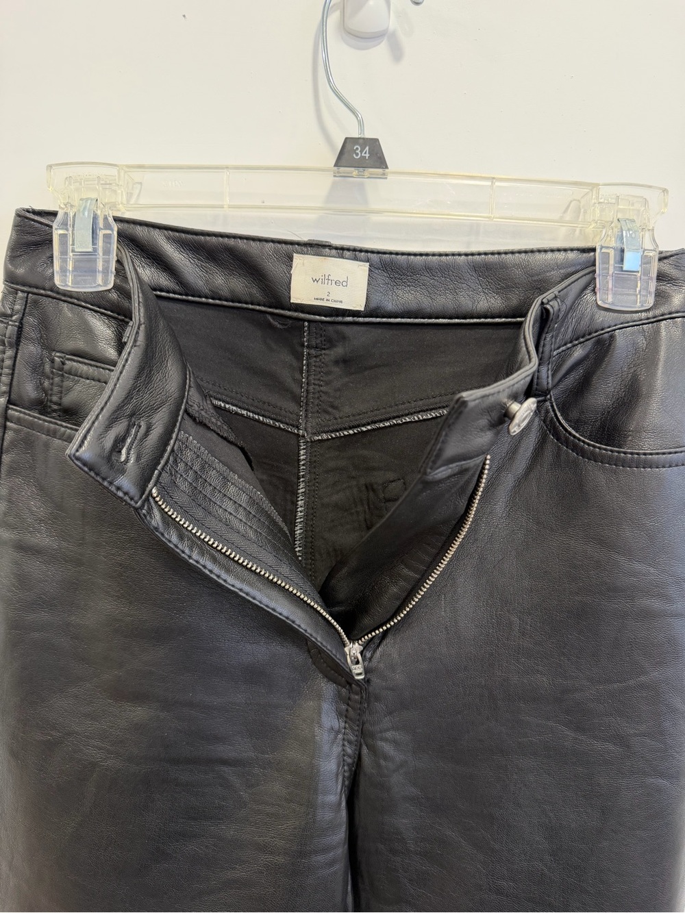 Wilfred - The Melina Leather Pant in Black - Picture 7 of 10